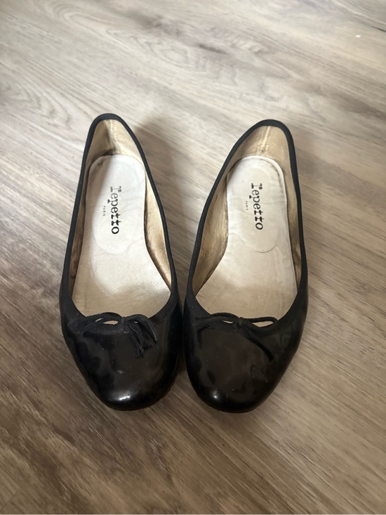 Repetto Shoes - Repetto Black Patent Ballet Flats with Bow Trim